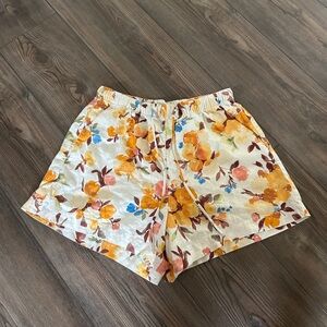Floral Linen Shorts
